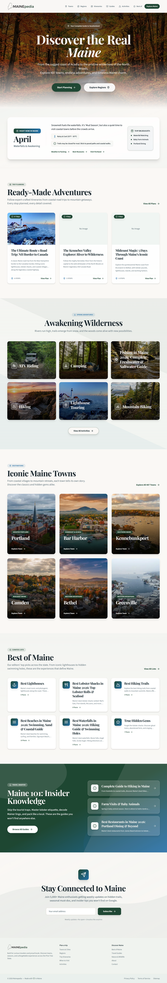 Mainepedia full homepage screenshot