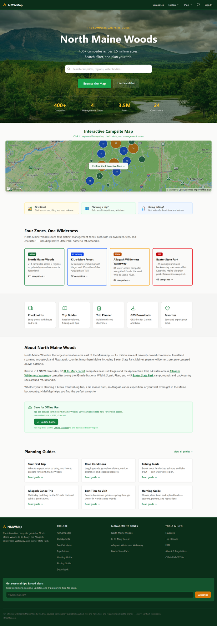 NMW Map full homepage screenshot